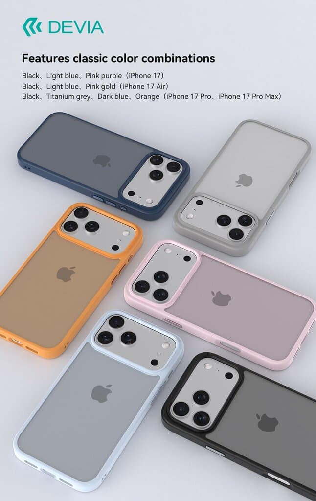 DEVIA Pino Series Shockproof Case - iPhone 17 Pro Max - Black 6