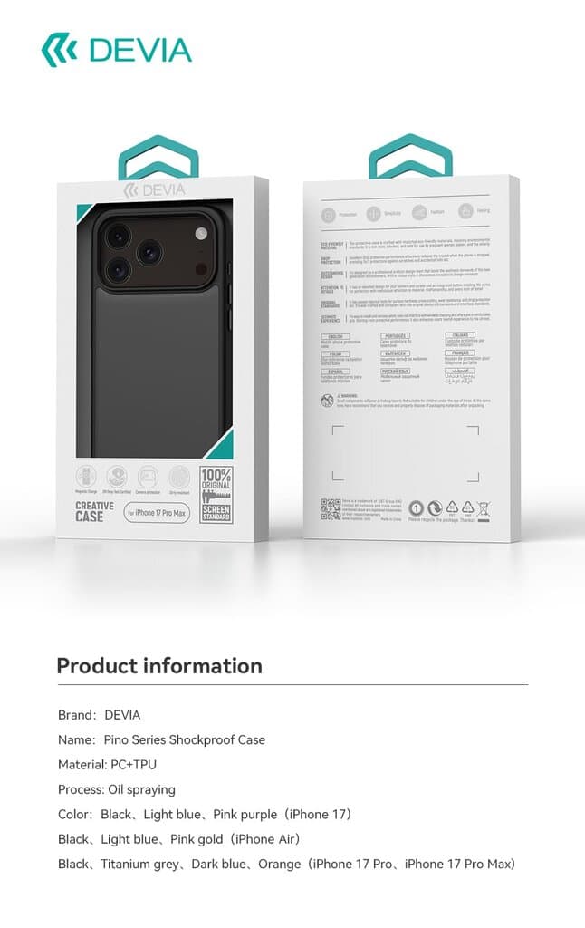 DEVIA Pino Series Shockproof Case - iPhone 17 Pro Max - Black 7