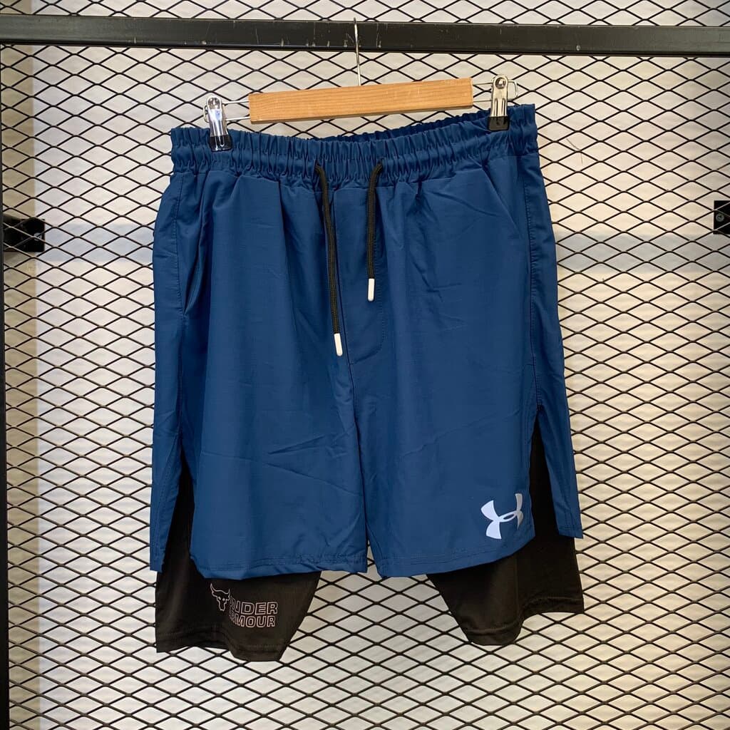 Under Armour Men's Athletic Shorts - Navy Blue (XL)
