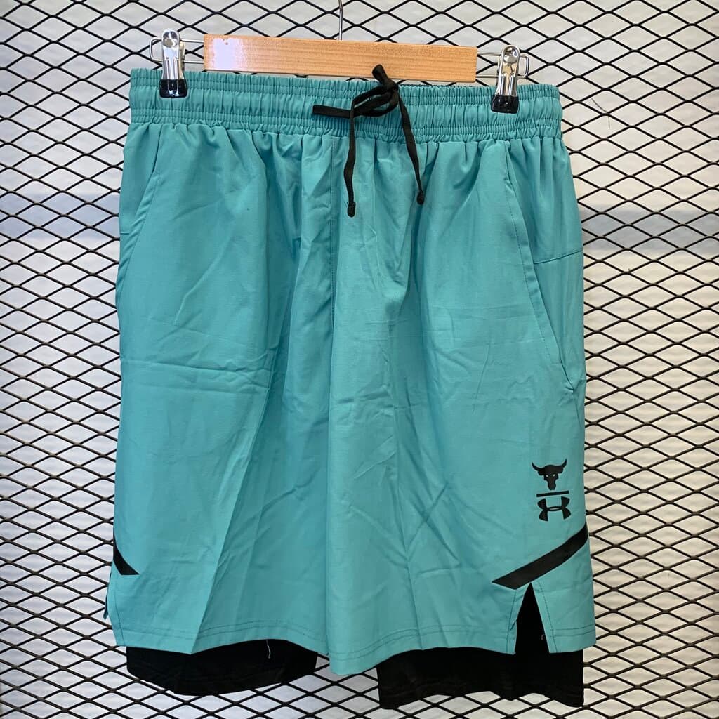 Under Armour Men's Athletic Shorts - Teal Blue (XL) 2