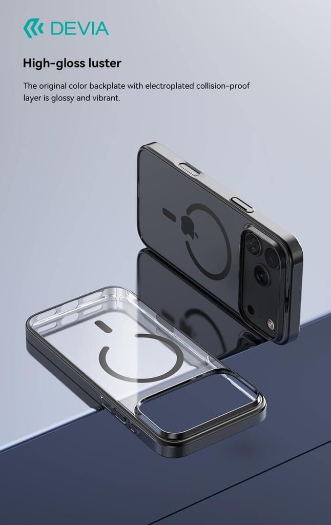 DEVIA Glimmer Series Magnetic Case(PC) - iPhone 17 Pro Max, Silver 3