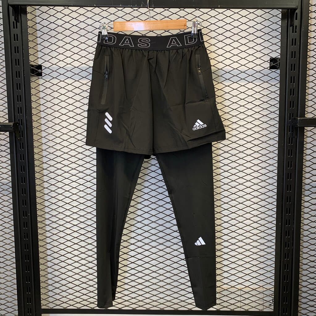 Adidas Men's Athletic Shorts and Leggings - Black (M) 2
