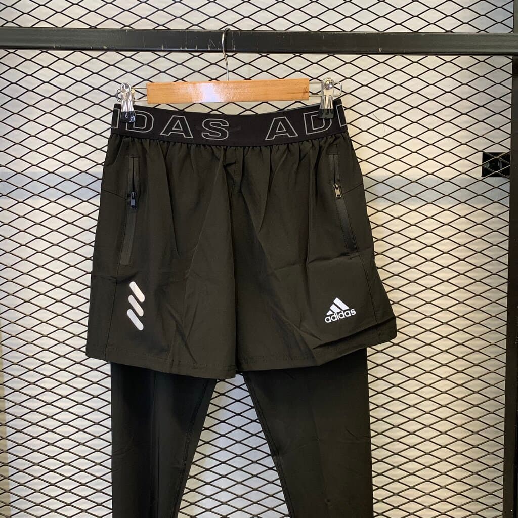 Adidas Men's Athletic Shorts and Leggings - Black (M) 3