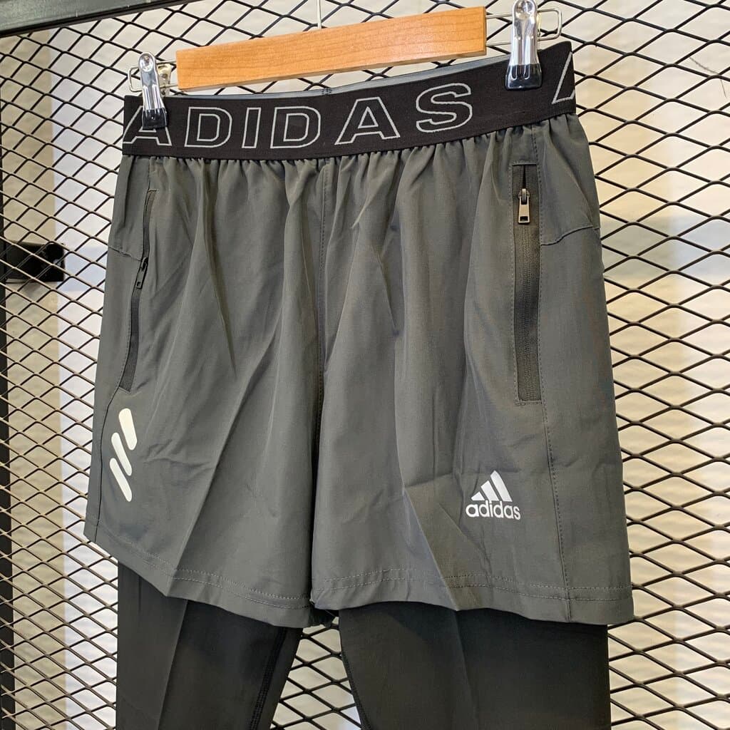 Adidas Men's Athletic Shorts and Leggings - Gray (M) 4