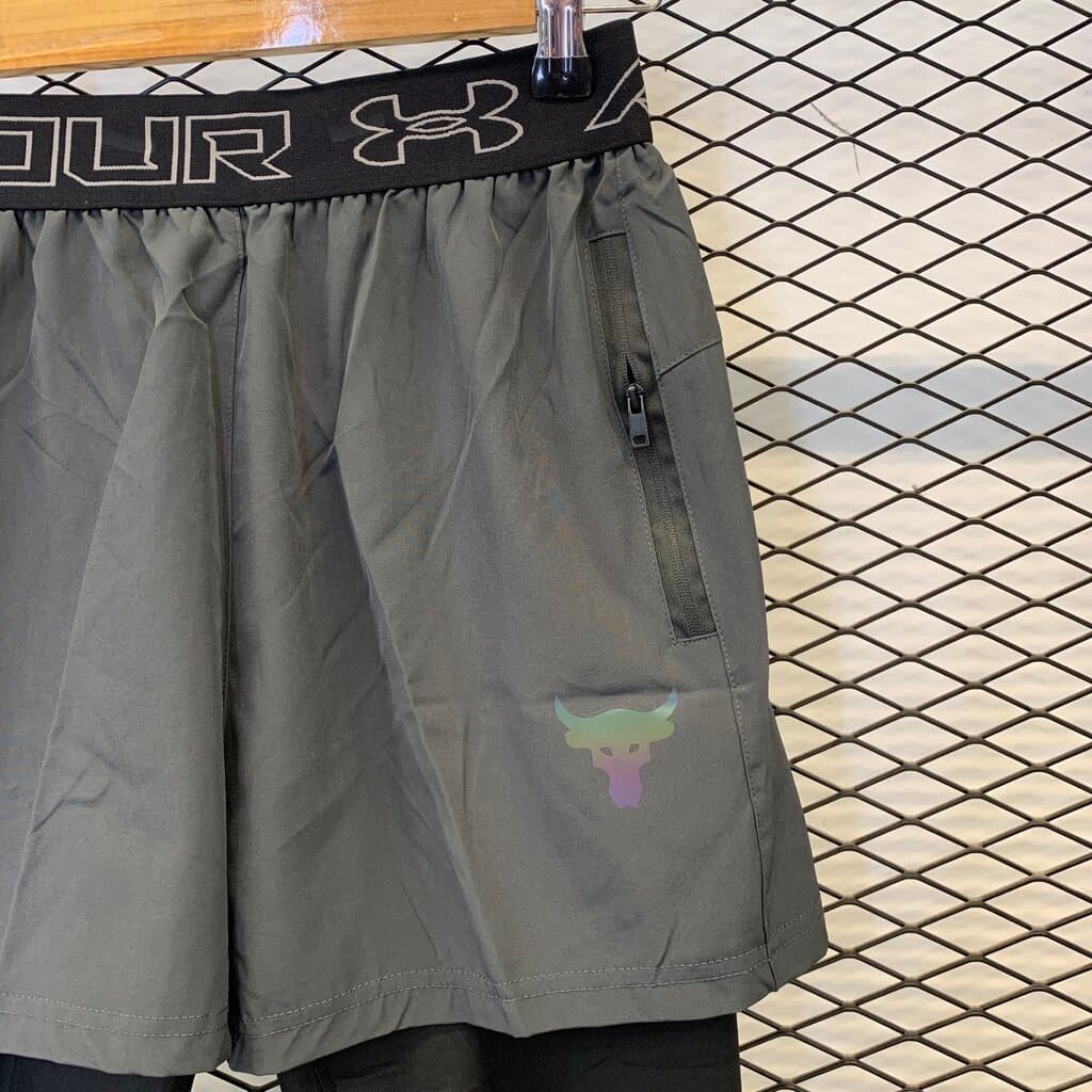 Under Armour The Rock Men's Athletic Shorts and Leggings - Gray (M) 5