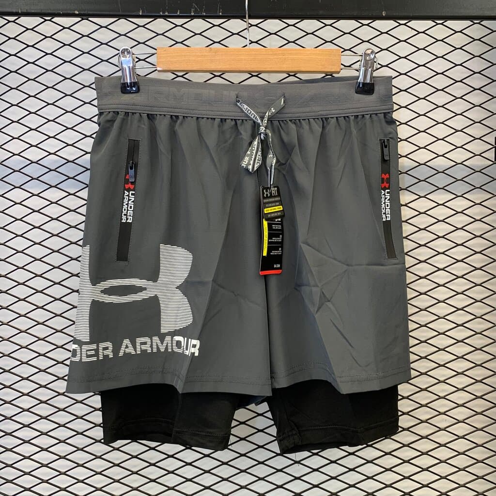 Under Armour Men's Athletic Shorts - Gray (M)