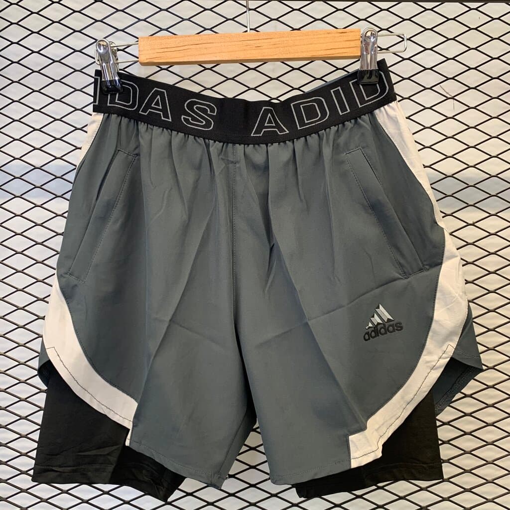 Adidas Men's Athletic Shorts - Gray (M) 2