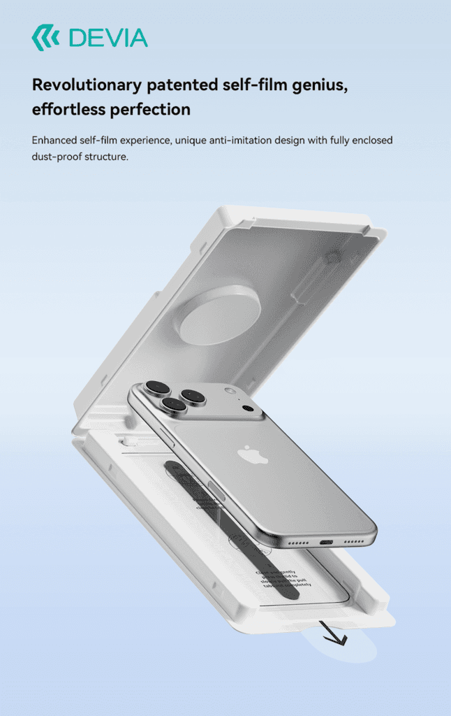 DEVIA Van Series Full Screen HD Tempered Glass(With Assist Tool) - iPhone 17 6
