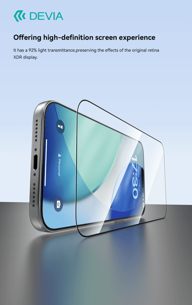 DEVIA Van Series Full Screen HD Tempered Glass(With Assist Tool) - iPhone 17 9