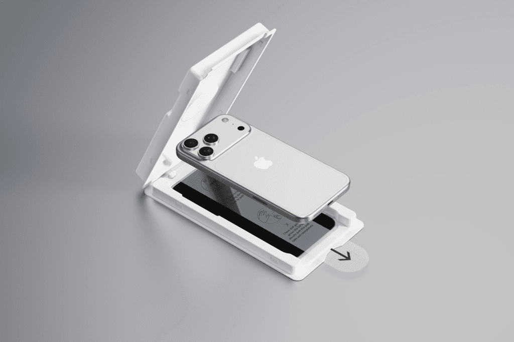 Comma Dun Series Privacy Tempered Glass (With Assist Tool) Black - iPhone 17