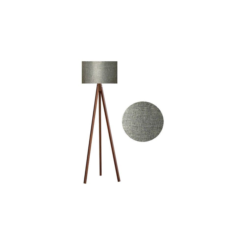 Tripod Foot Lamp With Hat Brown