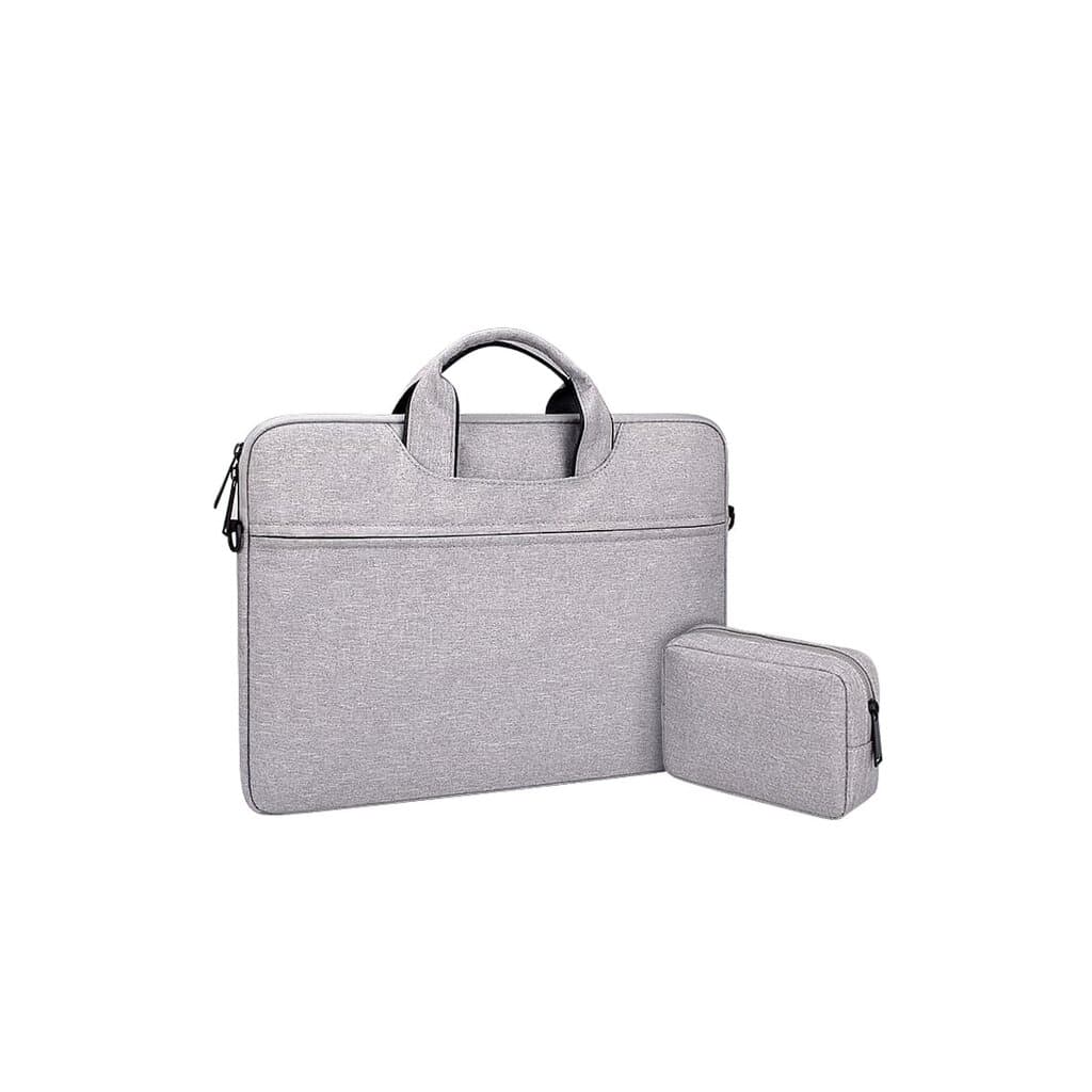 Devia Justyle Mackbook  Hand-Bag - Macbook Air 13.3&Pro 13.3&Pro 14.2 - Light Gray / Black - Black 2