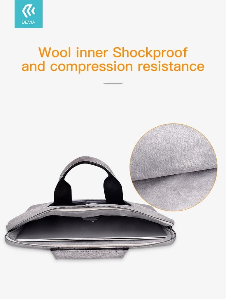 Devia Justyle MacBook Hand-bag - Black 5