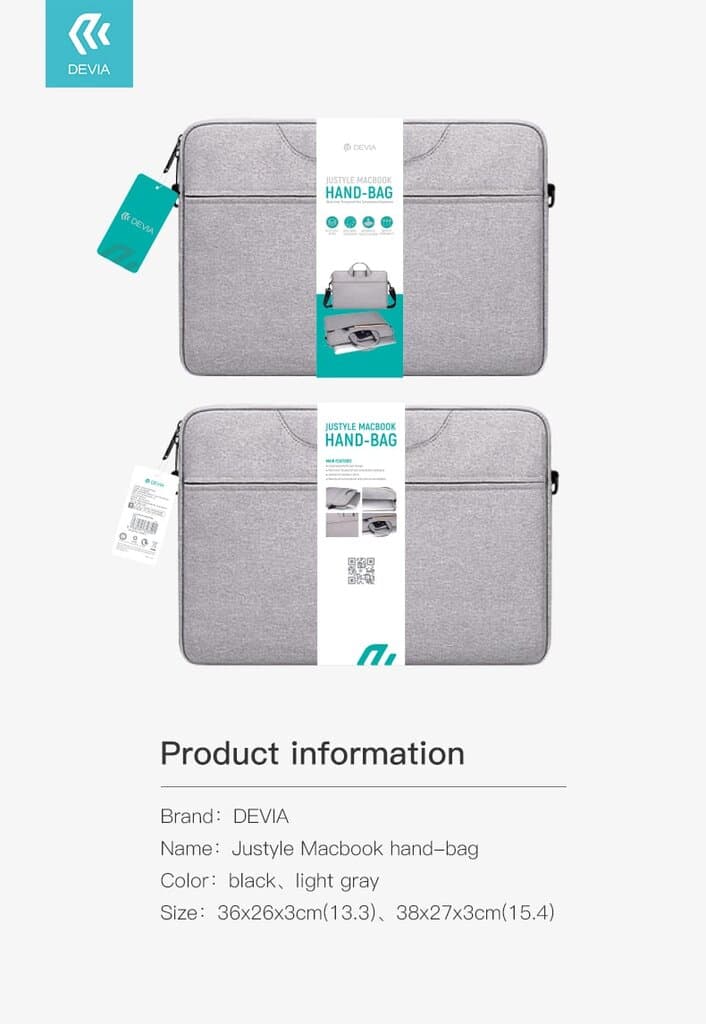 Devia Justyle MacBook Hand-bag - Black 10