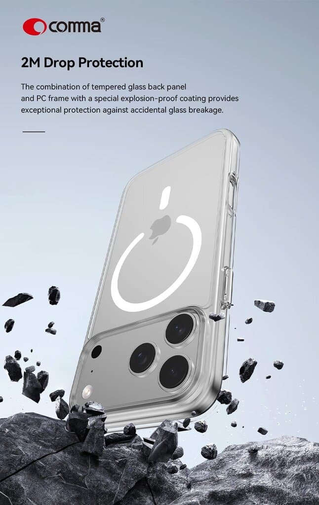 Comma "Glass Series Magnetic Case (New version) - iPhone 17 Pro Max 6