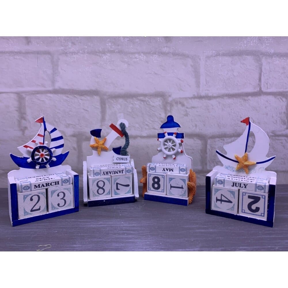 Oster Nautical Perpetual Calendar 7 x 3.5 x 12 Cm