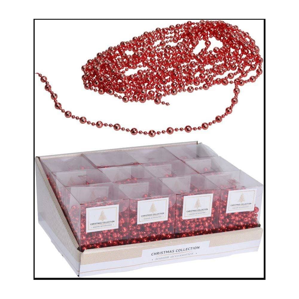 Koopman Bead Garland 6Mmx6Mt Red