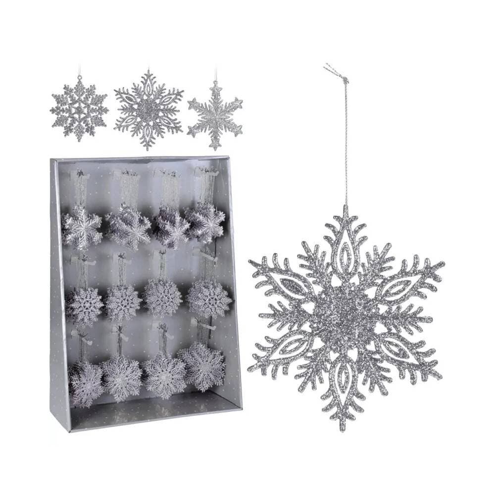 Koopman Christmas Tree Decoration 10Cm Glitter Silvery