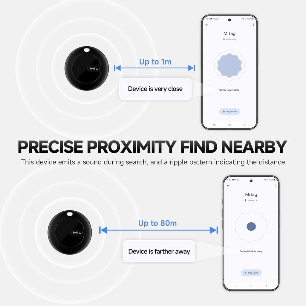 MiLi MiTag Bluetooth Tracker for Android, Google 3