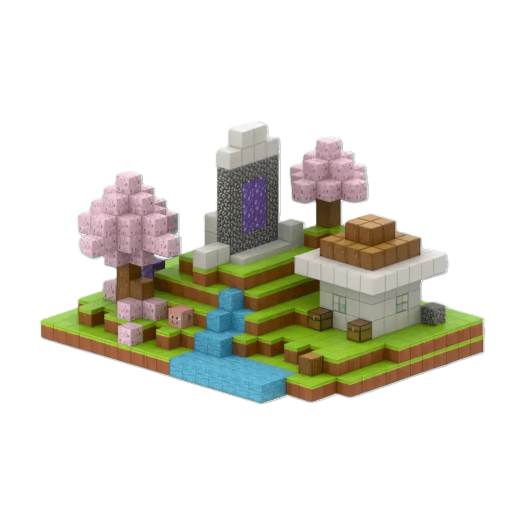 Minecraft Magnetic Building Sakura House