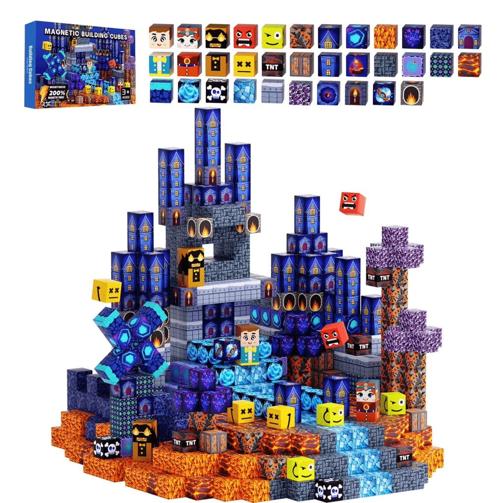 Minecraft Magnetic Building Castle - Blue