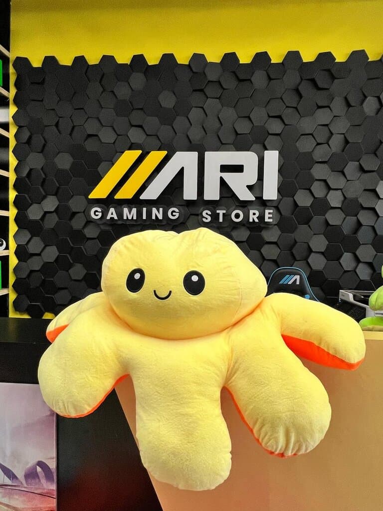 Octopus Plush Toy - Orange & Yellow (M)