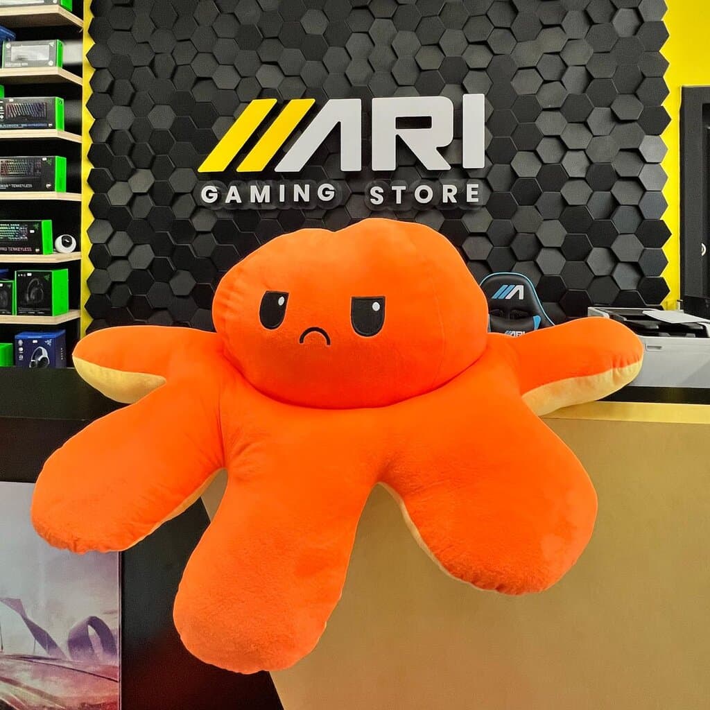 Octopus Plush Toy - Orange & Yellow (M) 2