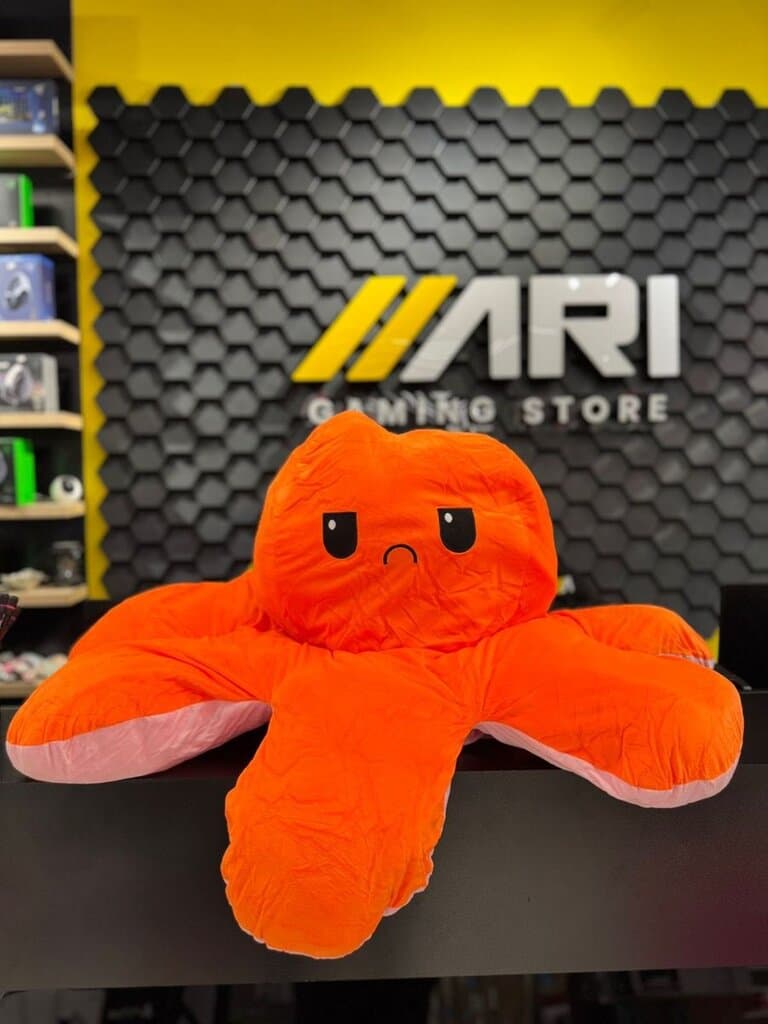 Octopus Plush Toy - Orange & Pink (L)