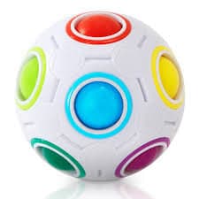 Rubik's Rainbow Ball Sphere Spinner Stickerless - White