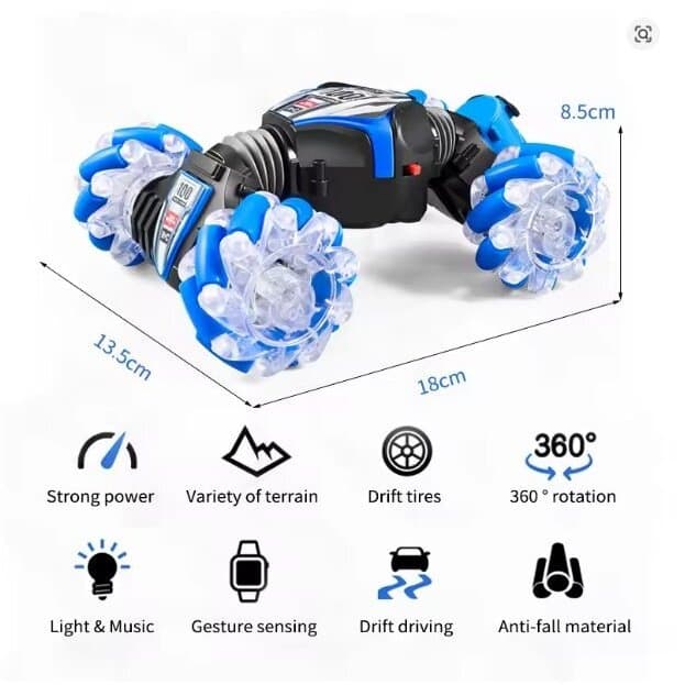 Twisting Spray Rotate Drift Racing 360 Car - Blue