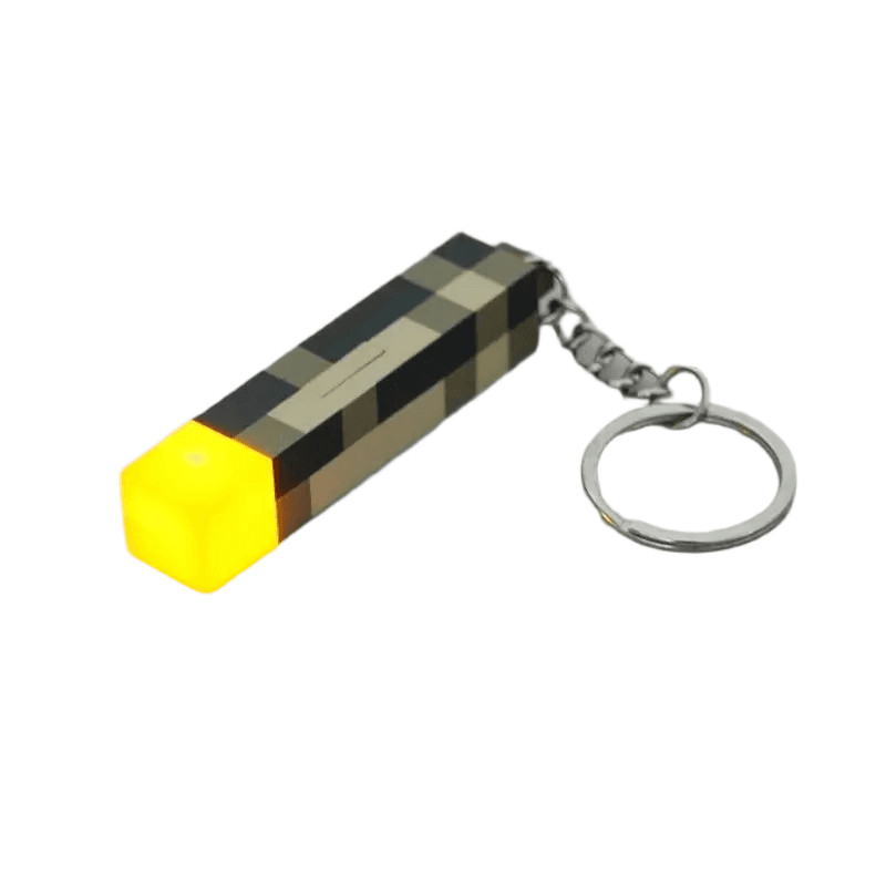 Minecraft Torch Keychain Light