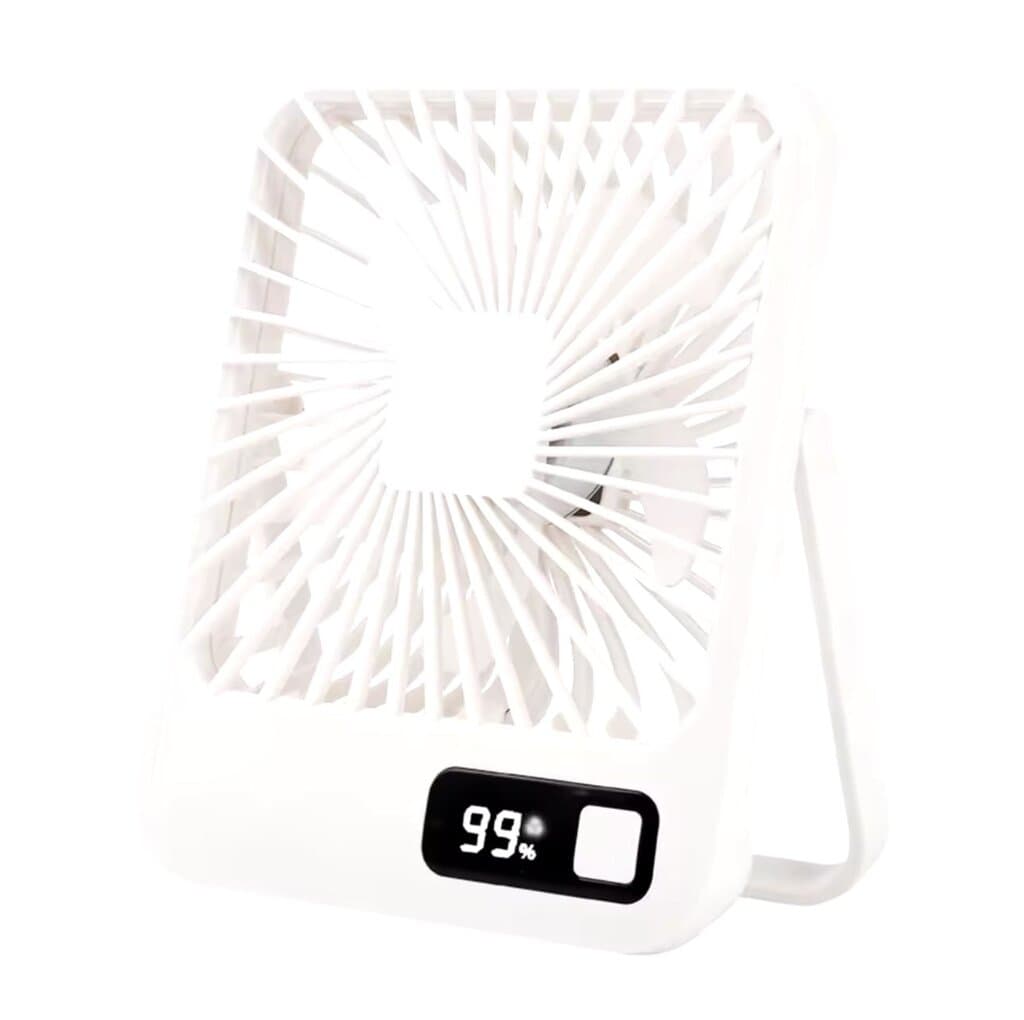 USB Table Fan Mobile Gaming Cooler - White