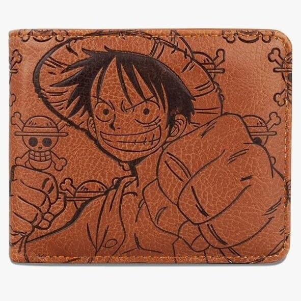 One Piece Luffy Lite Anime Wallet - Brown