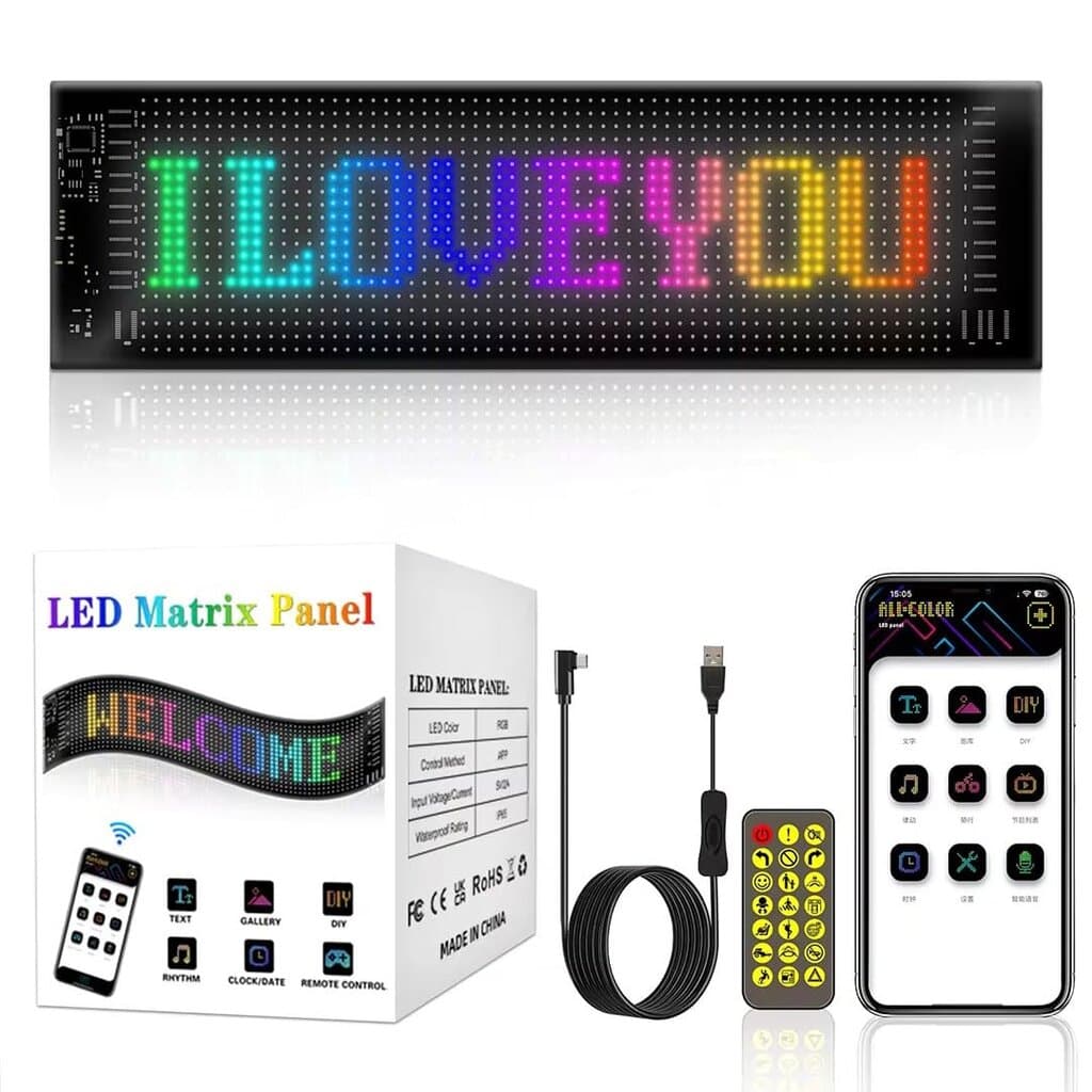 LED Matrix Panel Double-Row Display Waterproof 2