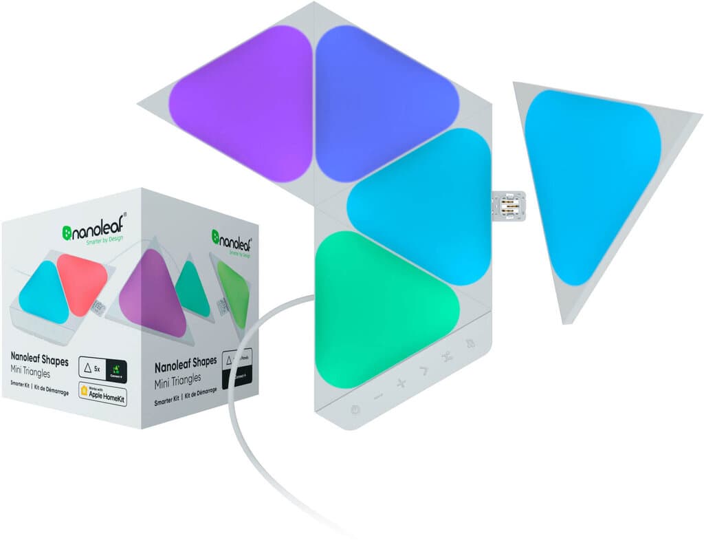 Nanoleaf Shapes Mini Triangles 5-Pack Light Panels 3