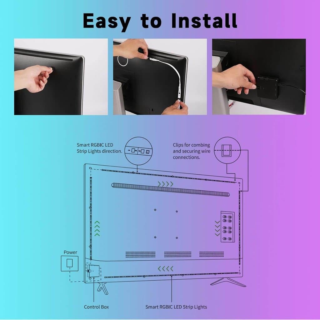 DTV01 Immersion LED TV Backlight WiFi Control 5