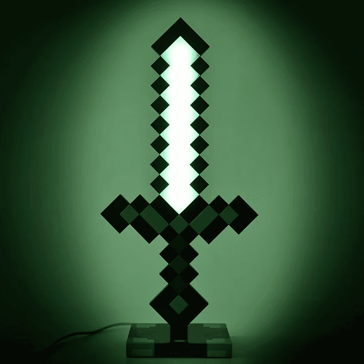 Minecraft Redstone Sword Night Light 2