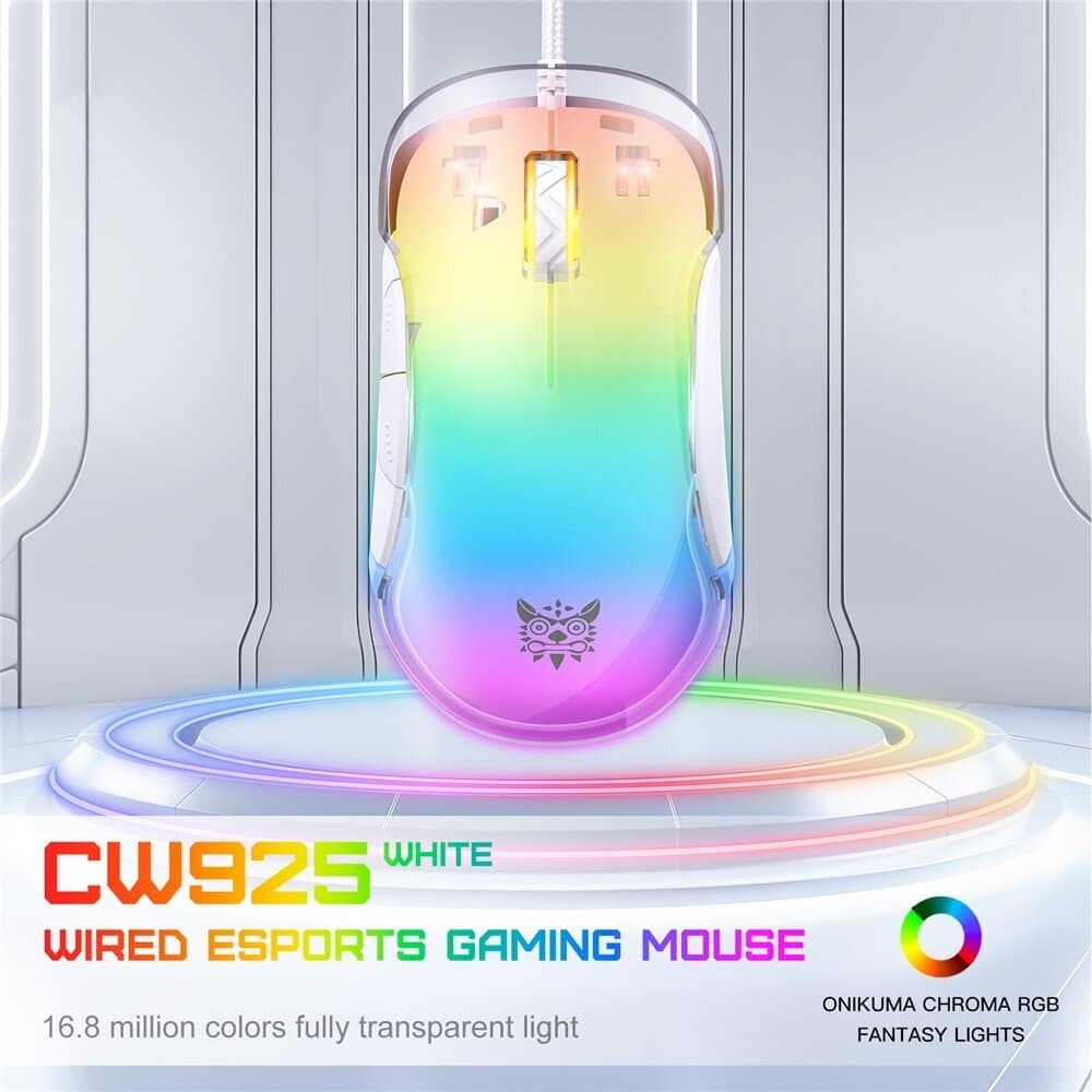 ONIKUMA CW925 Wired Gaming Mouse - WHITE 6