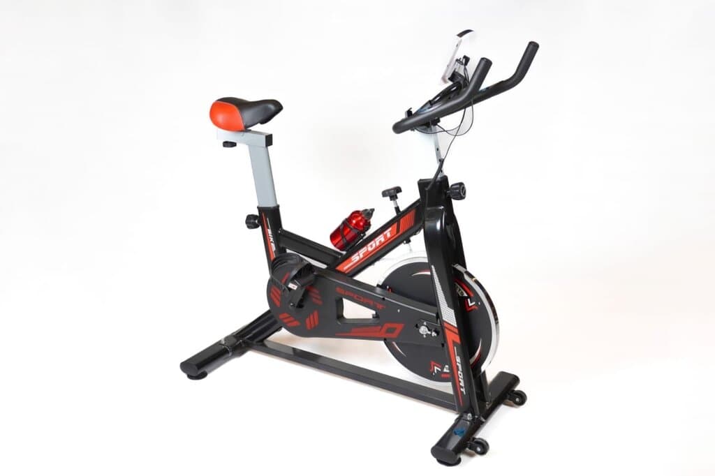 Adjustable Full Iron Sport Bike with Digital Display - Black
