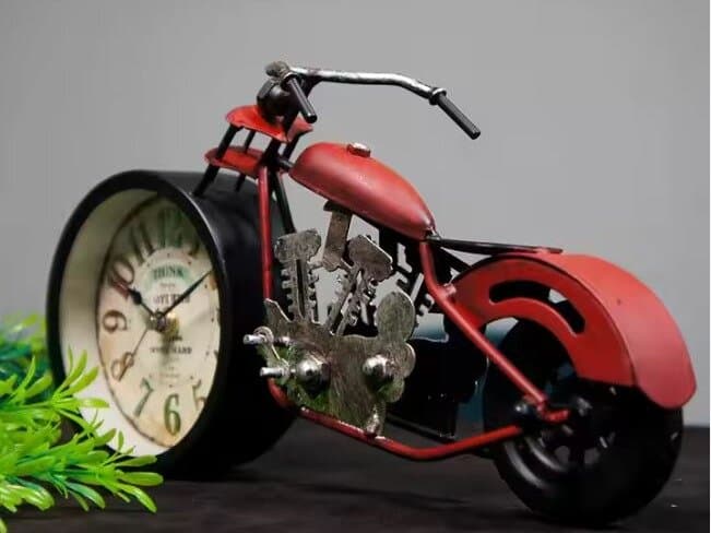 Motorcycle Clock - Red