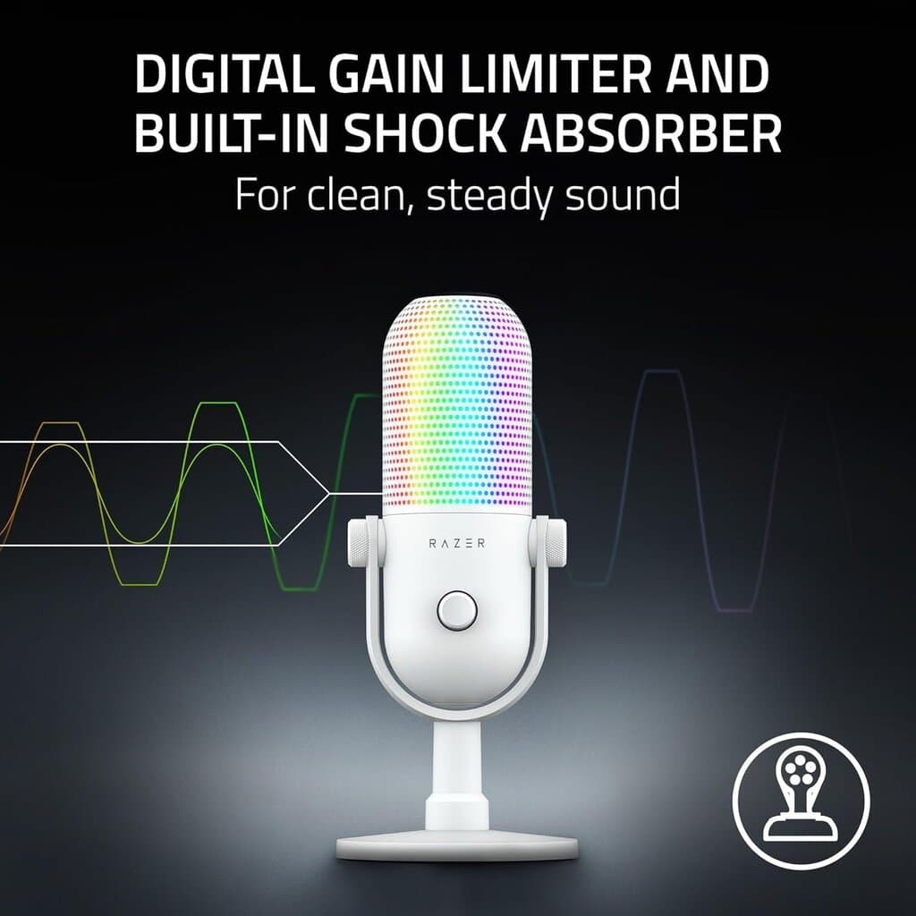 Razer Seiren V3 Chroma Microphone - White 5