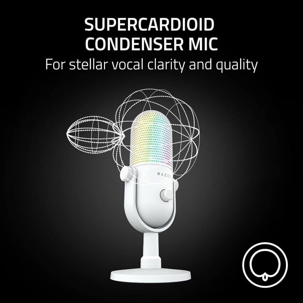 Razer Seiren V3 Chroma Microphone - White 4