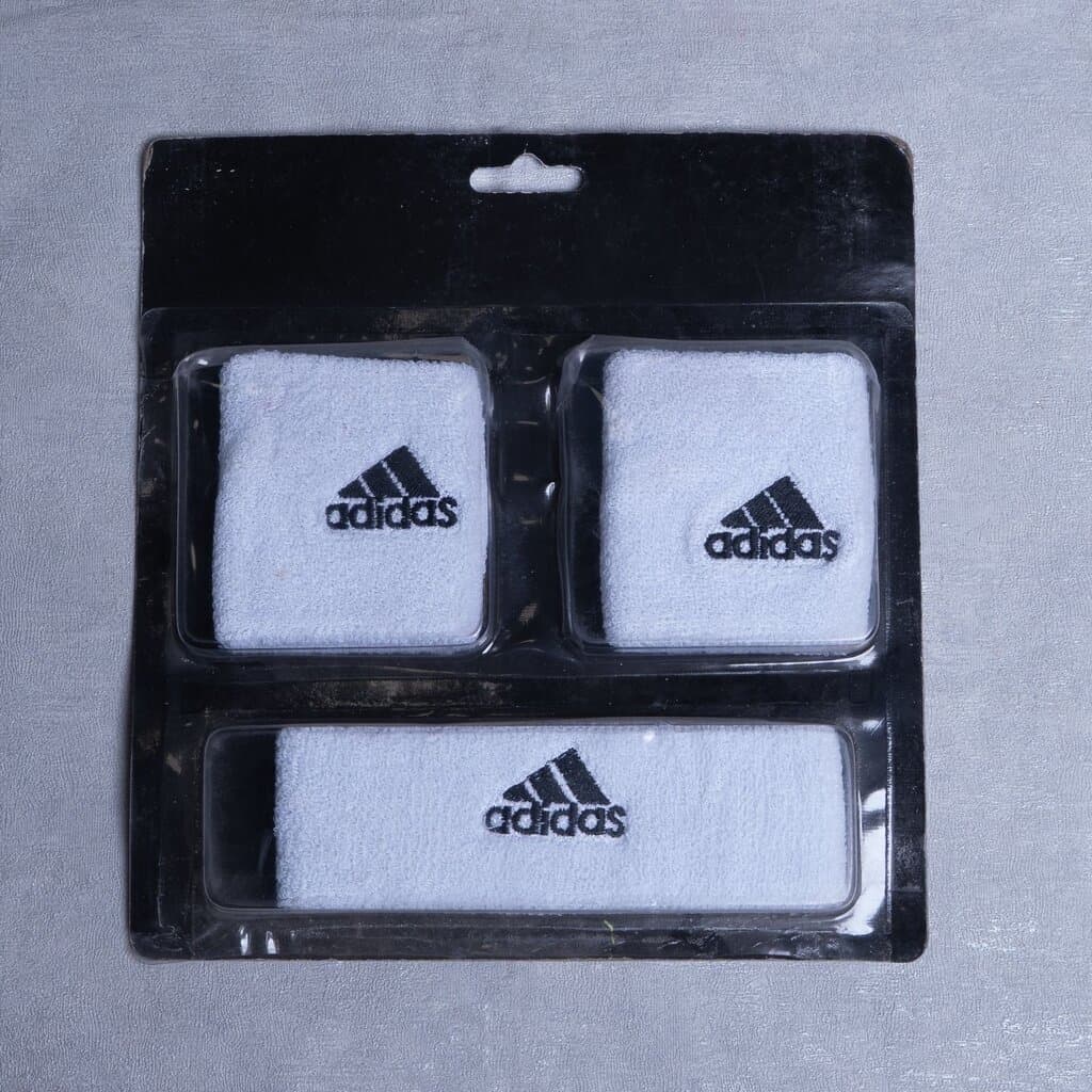Adidas Wrist & Forehead Protector - White