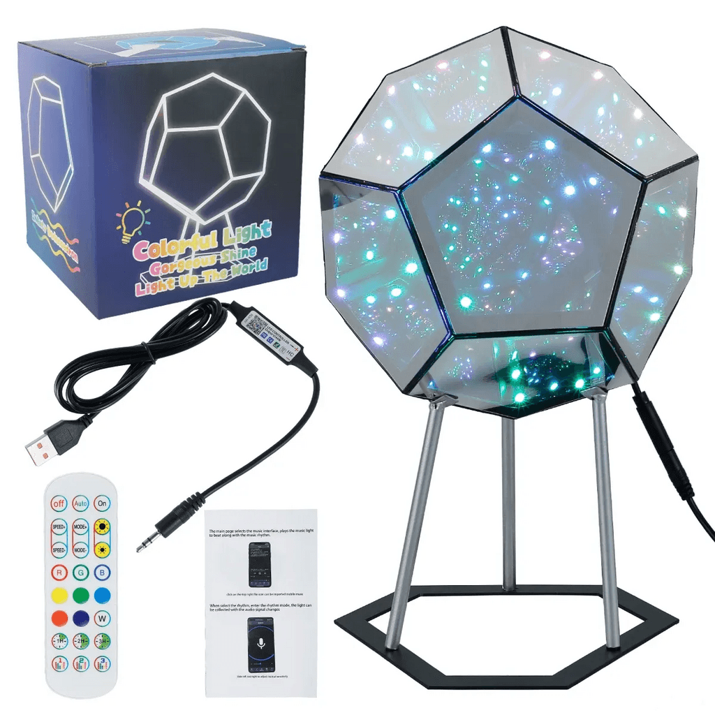 Infinity Dodecahedron Adjustable Color LED Night Light