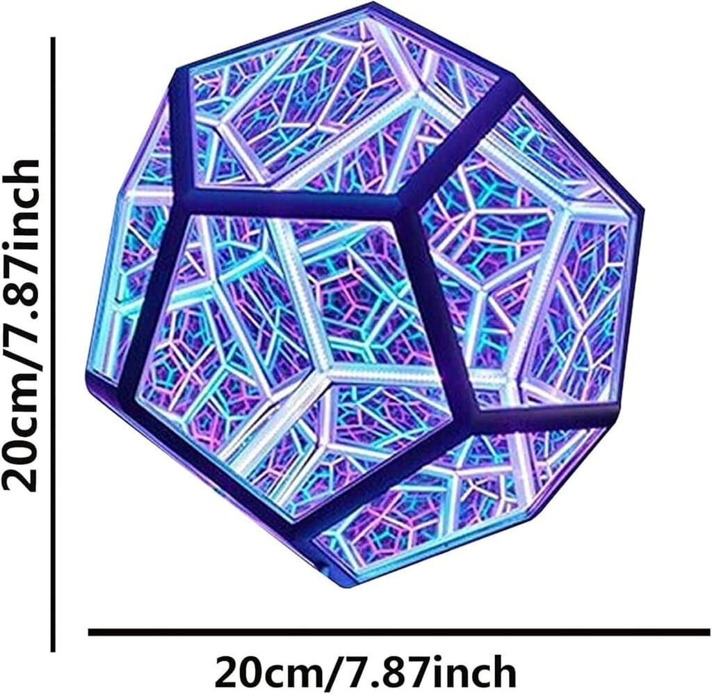 Infinity Dodecahedron Adjustable Color LED Night Light 4
