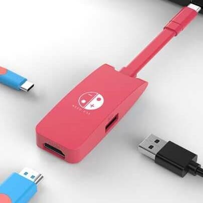 Switch Type C Hub Adapter - RED 3