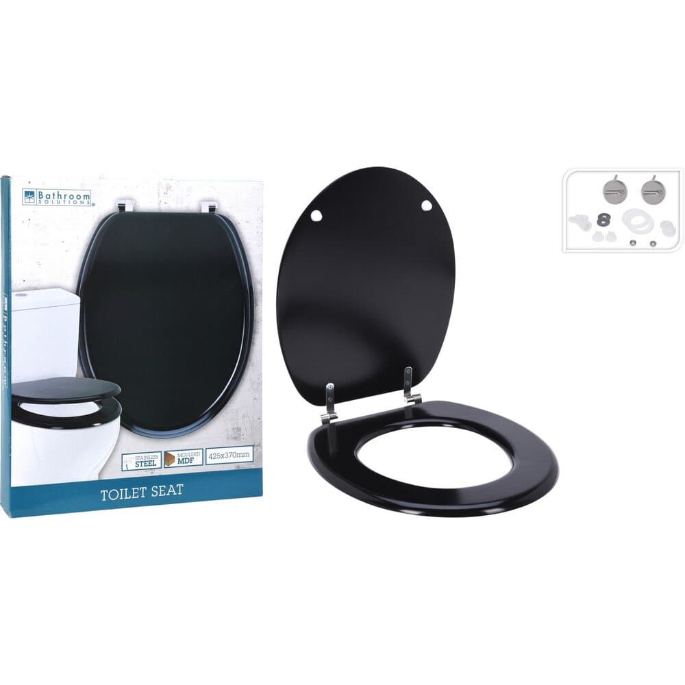 Koopman Toilet Seat Mdf 18Inch Black C