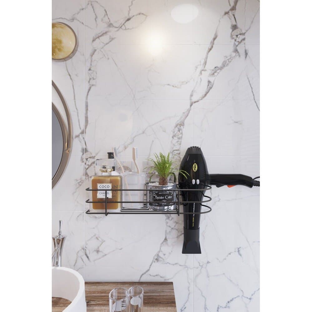 Suntel Organizer Bathroom Shelf With Hair Dryer Holder - SY302