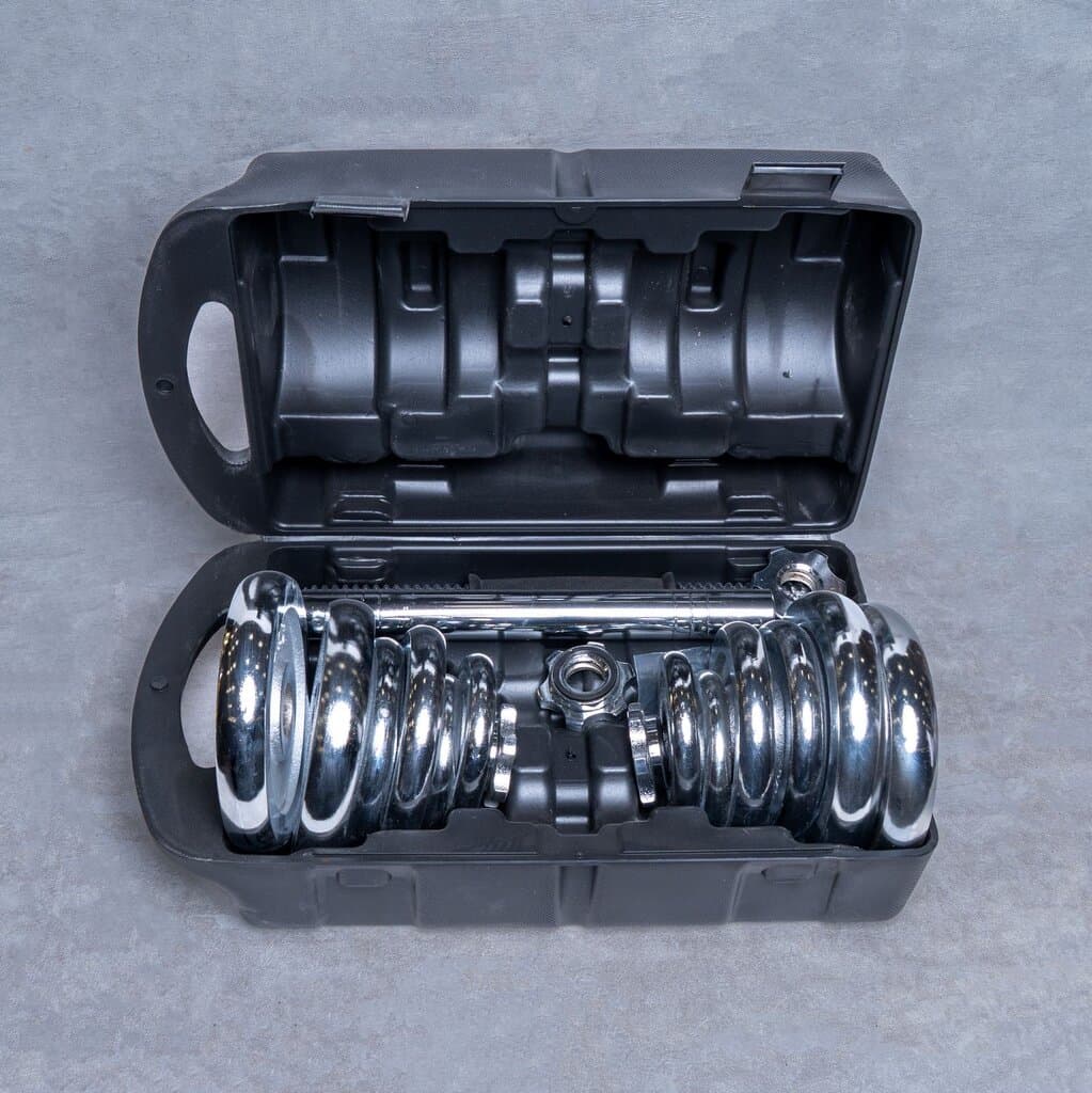 Adjustable Chrome Dumbbells Set (20kg)