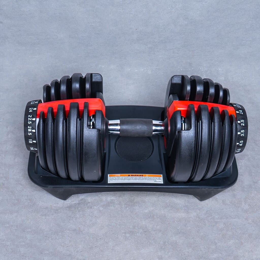 Heavy - Duty Adjustable Dumbbell Set - Red